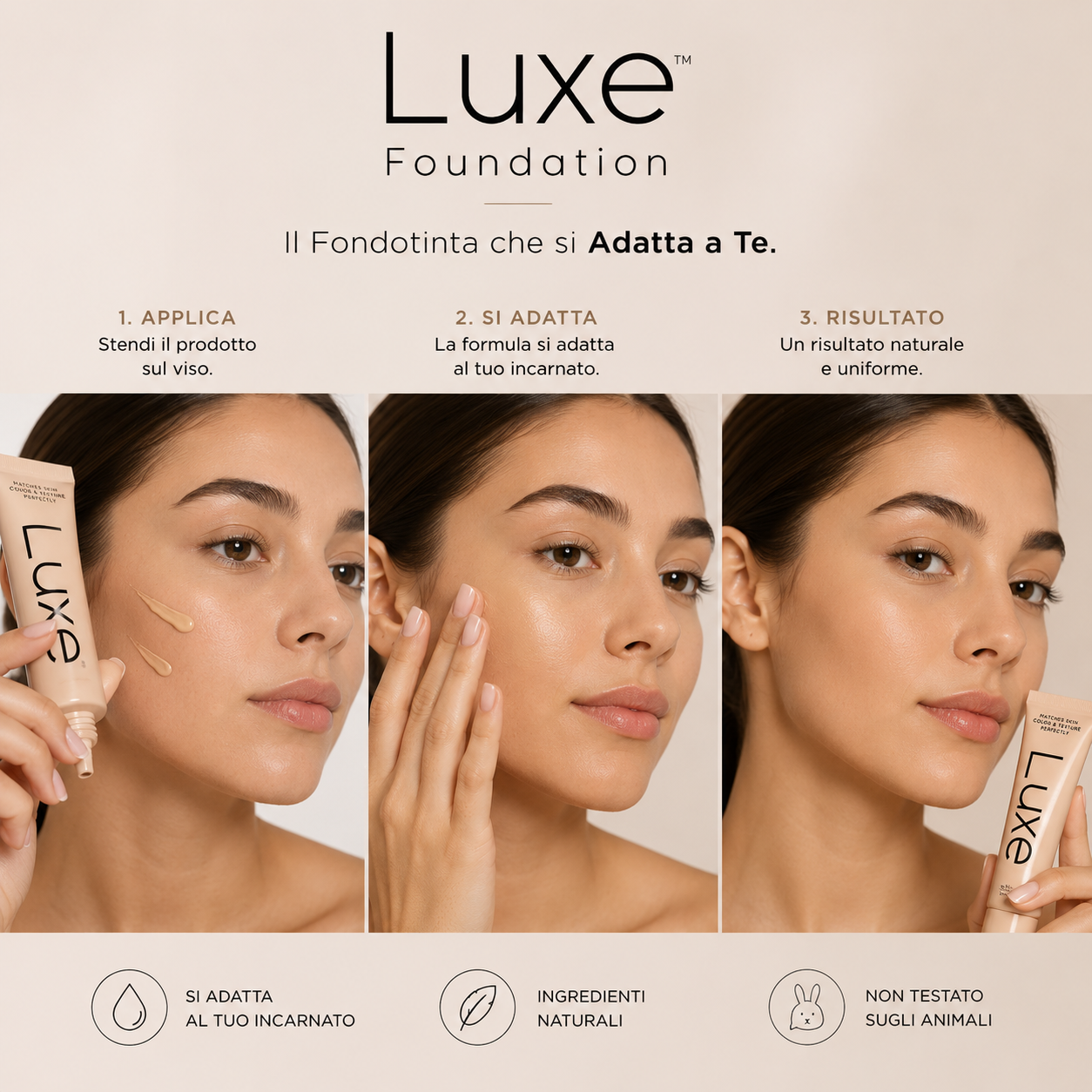 Luxe™ Foundation | Il Fondotinta che si Adatta a Te