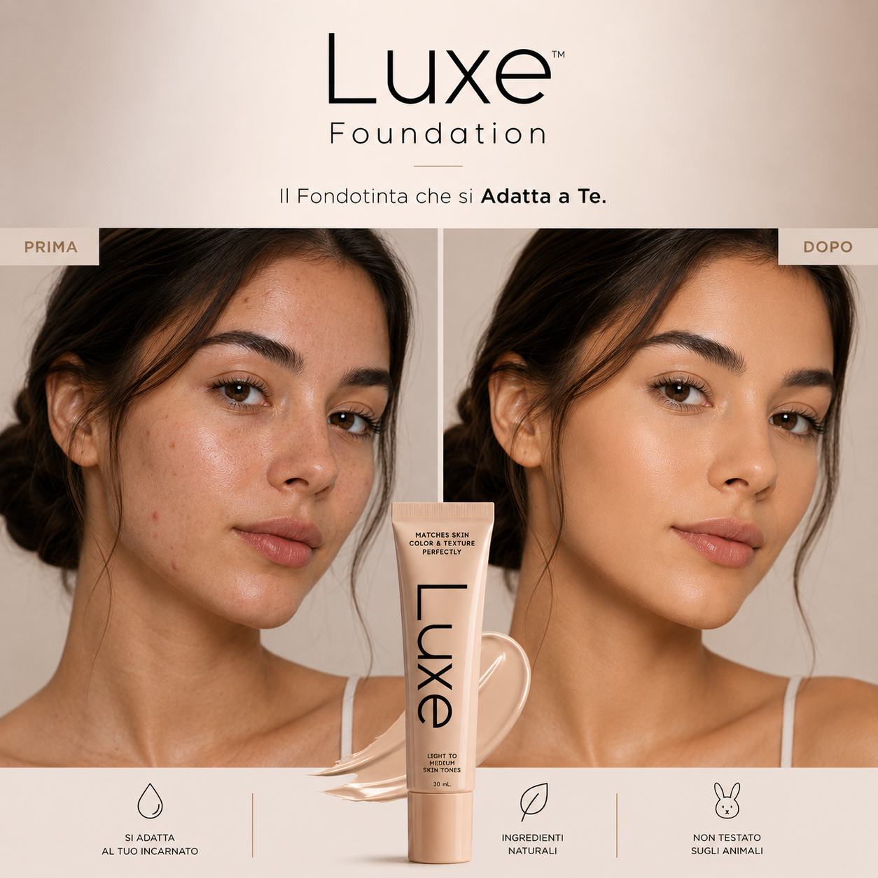Luxe™ Foundation | Il Fondotinta che si Adatta a Te